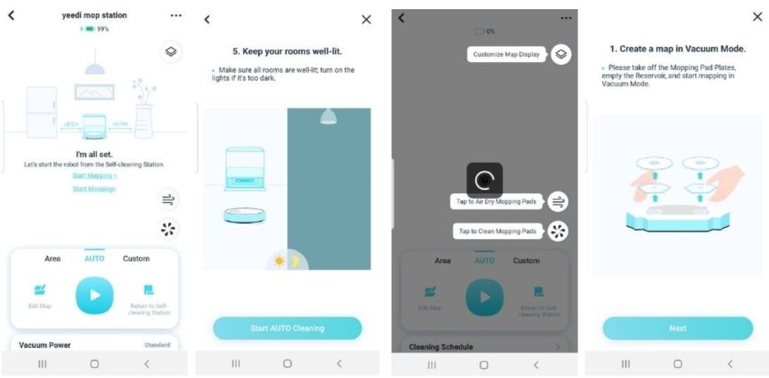 Tipps für die Nutzung werden in der Yeedi App angezeigt